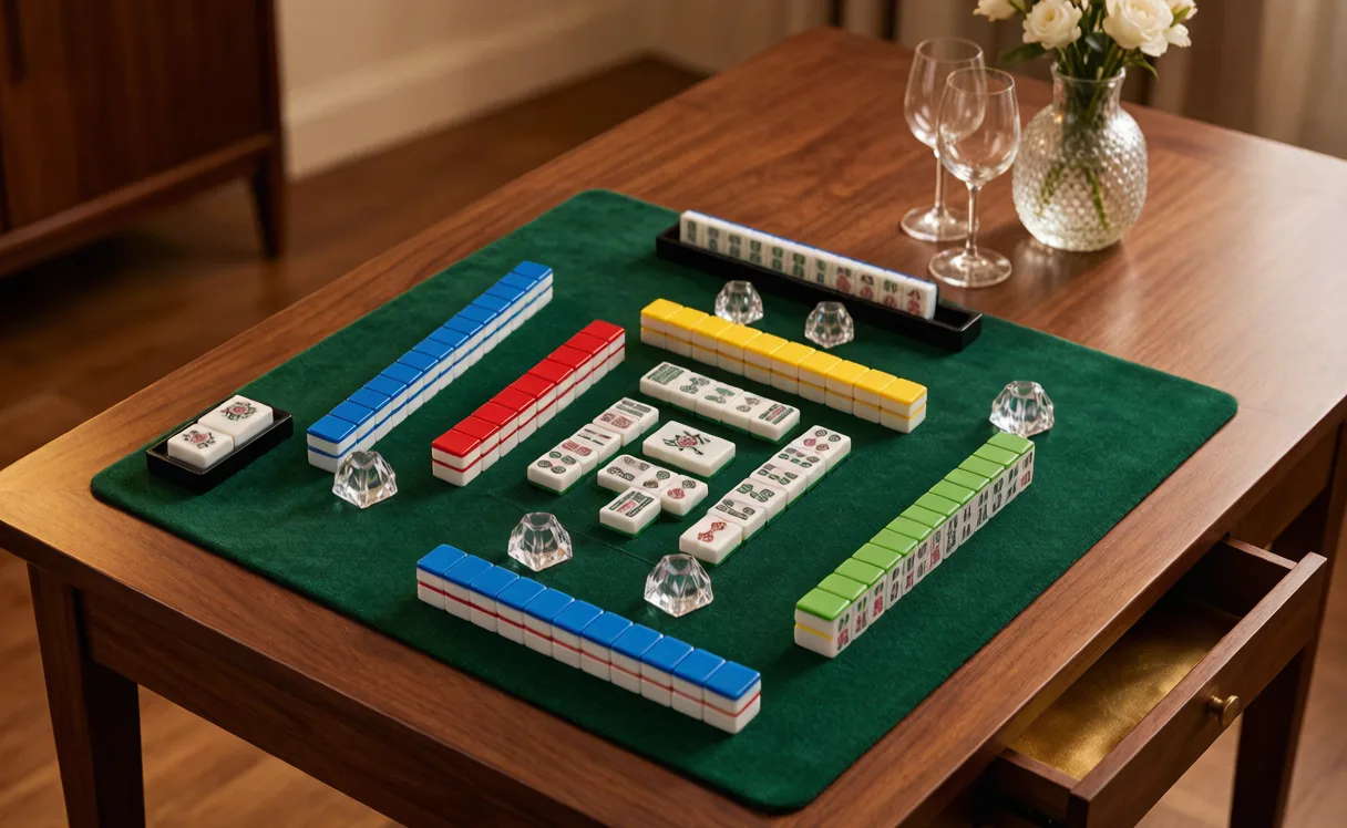 American mahjong table setting